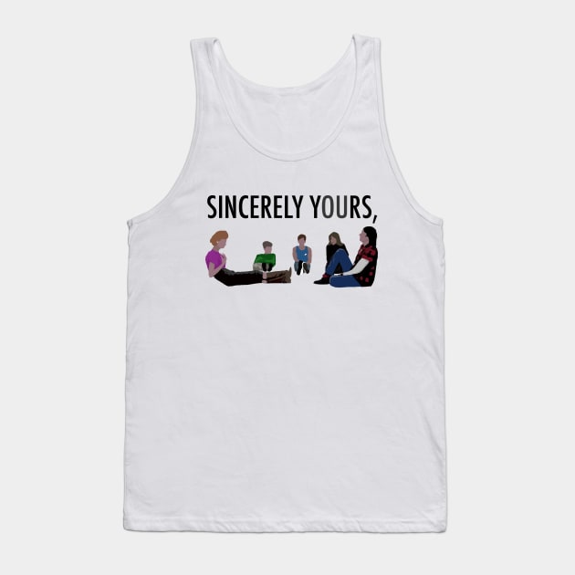 Sincerely Yours, The Breakfast Club (Black Font) Tank Top by joelthayer